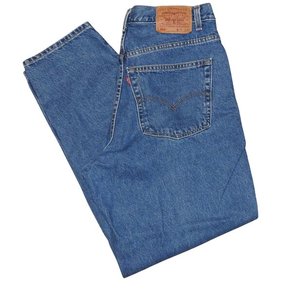 Vintage Levi 560 Loose Fit Tapered Leg 36X31 Denim Blue Jeans Made in Colombia - Picture 1 of 11